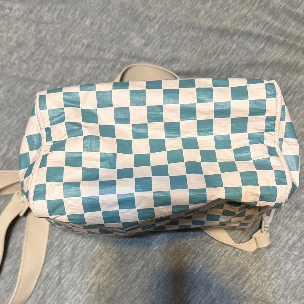 ALOHAS Blue and Cream Checkered Tote Bag - Picture 4 of 7